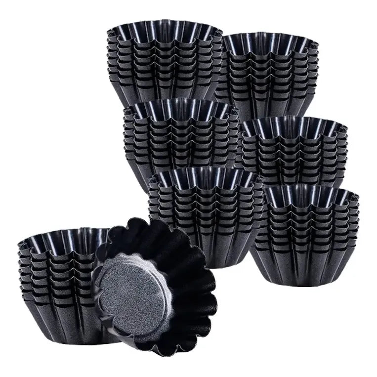 Pack 48 Molde Mini Tartaleta Tarta Moldes Para Reposteria  Gris 8275