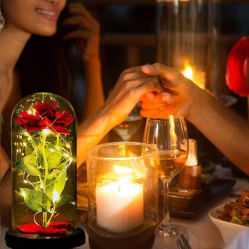 2 Rosas Eternas Rosa Eterna Rosa Preservada Led San Valentin