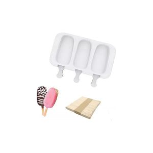 Set X2 Molde Helado Silicona Molde Silicona Para Helado 3cav