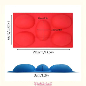 Molde Huevos Grandes Para Rellenar Moldes Chocolates Pascua 5cav Molde De Silicona De Grado Alimenticio En Forma De... Multicolor