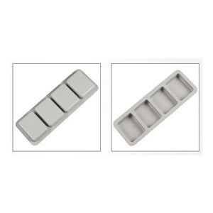 Moldes Silicona Molde De Silicona De Jabon Molde Jabon 4cavi Moldes De Silicona Loción De Bombas De Baño Para Hacer Jabón Moldes De Silicona Jabon Silicona Molde De Jabon Cuadrado Pasteleriuscl Gris
