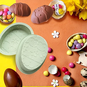 Packx2 Molde Conejo De Pascua Molde Huevo De Pascua Silicona