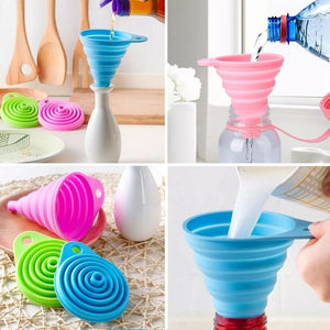 Embudo Plastico Embudo De Silicona Plegable Embudo Multiuso