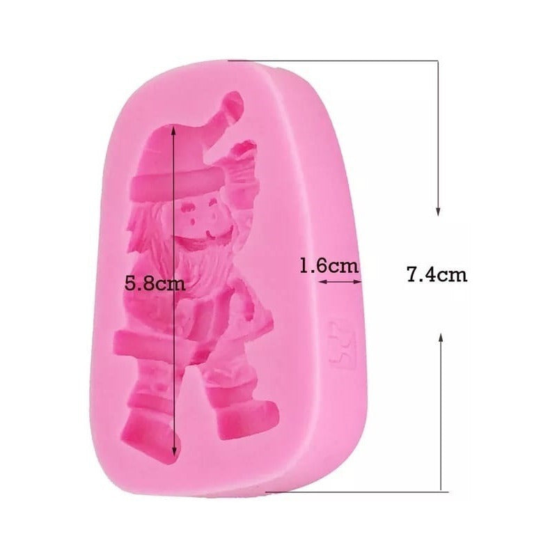 Molde De Silicona Molde Santa Molde Fondant Viejito Pascuero Rosa Viejito Pascuero 52310