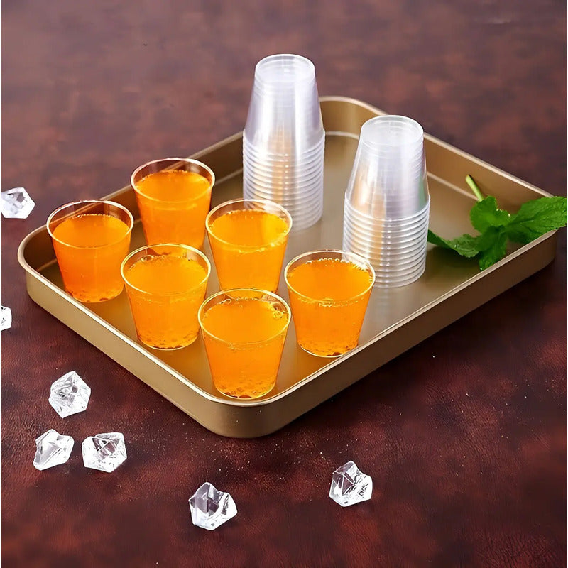 200 Vasos Shot Acrílico Para Postres Y Bebidas 30ml Pack De Fiesta