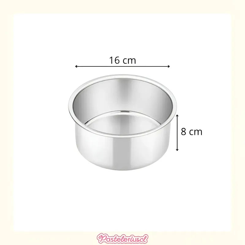 Molde Queque Redondo Fijo Molde Torta Molde Queques Aluminio 16x8cm Moldes Pequeños Para Tartas Redondas Suministros Para Hornear Moldes Redondos Para Queques Molde De Aluminio Pasteleriuscl Plateado