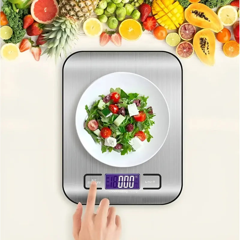 Balanza Digital Multiuso Pesa Digital Bascula Digital 299 Pesa Digital De Cocina Balanza Comida Gramera Digital Pesa... 5 Kg Plateado