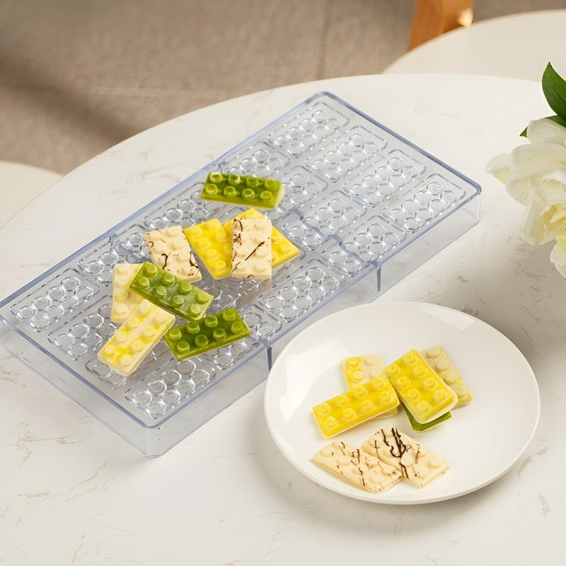 Molde Para Chocolate Moldes Policarbonato Moldes Lego 20 Cav Transparente / Molde Policarbonato Lego 20 Cav