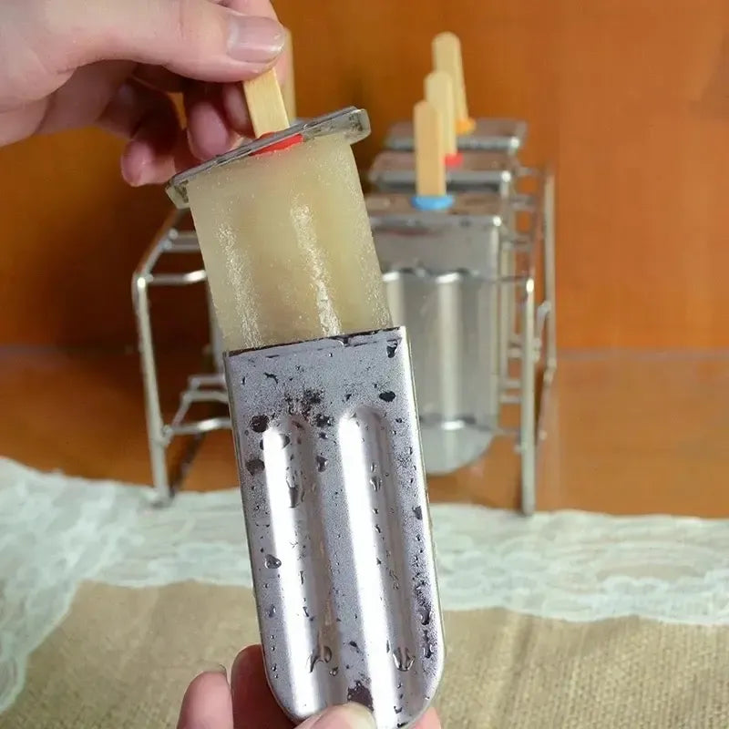 Molde Helados Moldes Reposteria Molde Helado Paletas 10cav Moldes Helados Utensilios Reposteria Moldes De Acero... Plateado