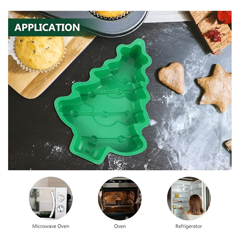 Molde Silicona Navidad Moldes De Silicona Reposteria Arbol Multicolor / Molde Silicona Arbol