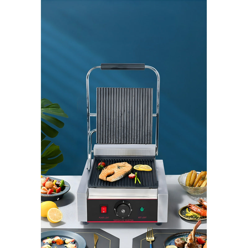 Panini Sandwichera Tostadora Sandwichera Panini Grill 1800w Plateado