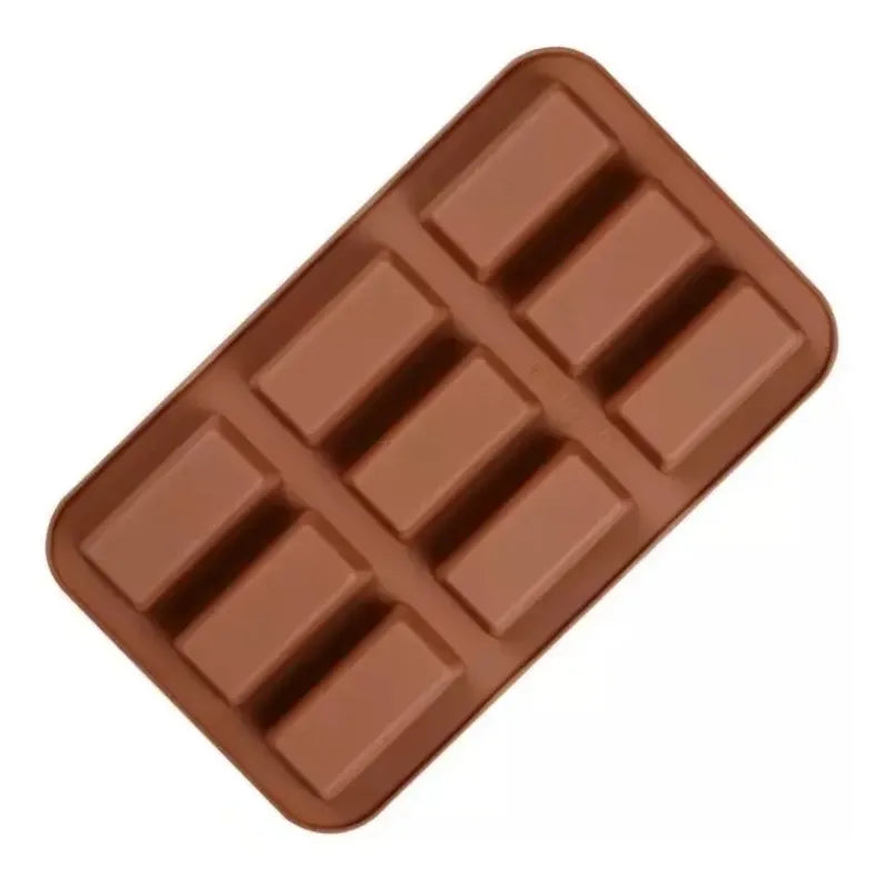 2 Moldes Silicona  Chocolate Molde De Silicona Barra Cereal Bordó