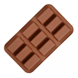 2 Moldes Silicona  Chocolate Molde De Silicona Barra Cereal Bordó
