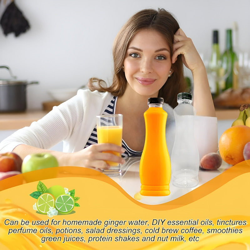 Set 12 Botellas Plasticas Transparentes Botella C/tapa 800ml Transparente