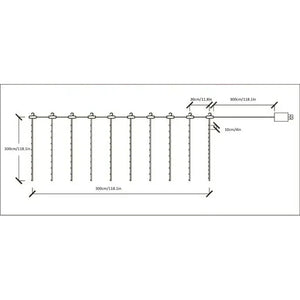 Cortina De Luces Luces Decorativas Guirnaldas Led Cortina Led Luces De Navidad Cortina Led Luces Adorno Navidad Exterior... Amarillo