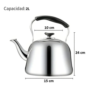 Tetera De Te Tetera De Agua Teteras Filtro Te Infusor 2.0 L Plateado