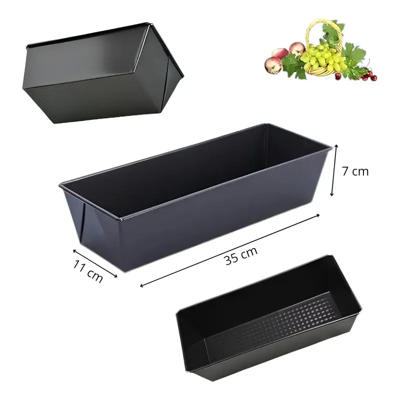 Pack X4 Molde Pan Molde Para Pan De Molde Rectangular 35cm Gris Claro