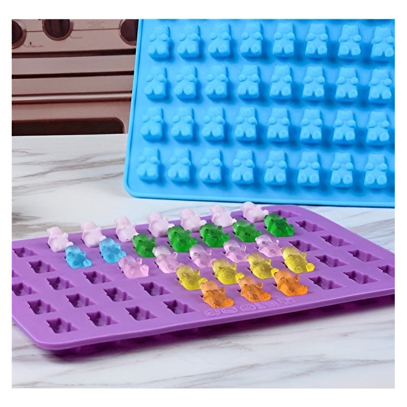 Pack X2 Molde De Silicona Ositos Moldes Silicona 50 Osito