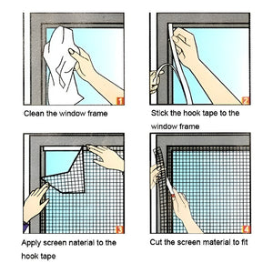 Cortina Mosquitera Ventana Malla Antimosquitos 130x150cm