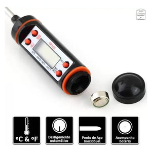 Termómetro De Cocina Genérica Tp101 Negro Pluma De Calibración Automática Termometro Digital Cocina Accesorio Termómetro Electrónico Para Alimentos Multifuncional Para Temperaturas Pasteleriuscl