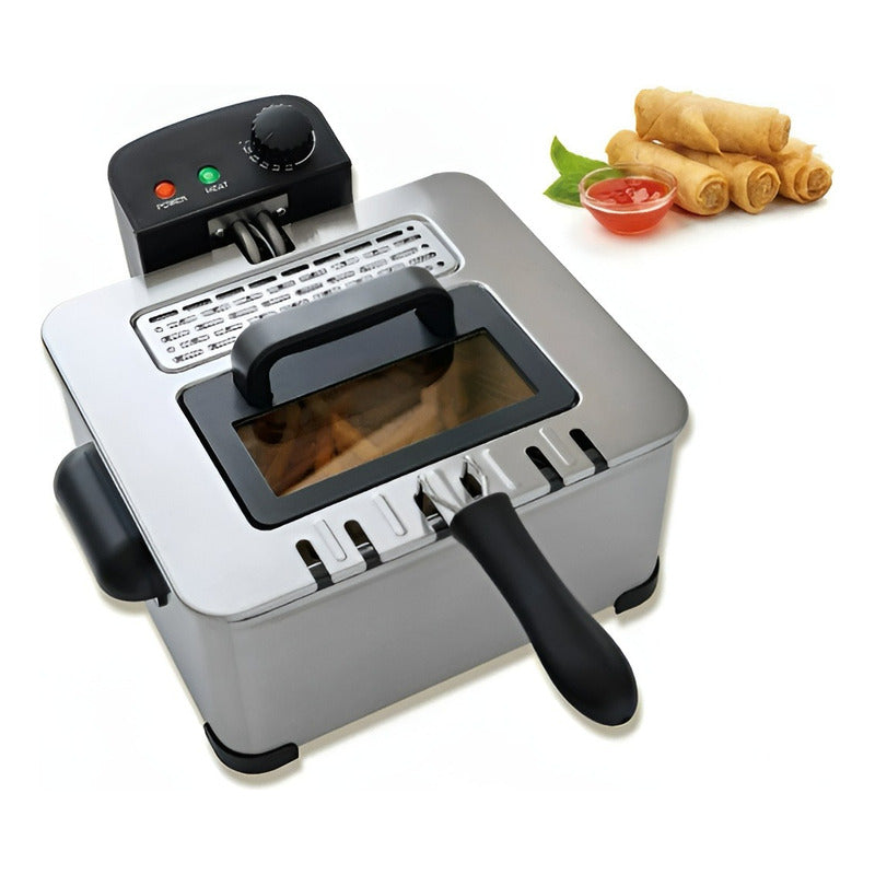 Freidoras Electricas Freidora De Aceite Freidora Papas 5.0l Plateado / Freidora De Aceite 50/60 Hz