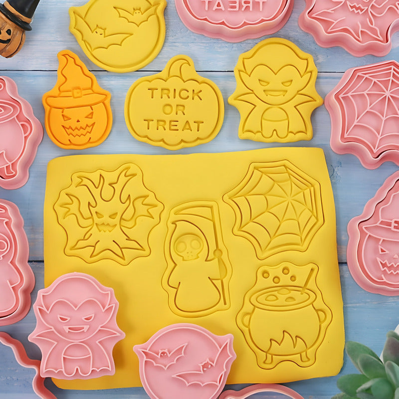 8 Moldes Para Galletas Cortadores De Galletas De Halloween Rosa