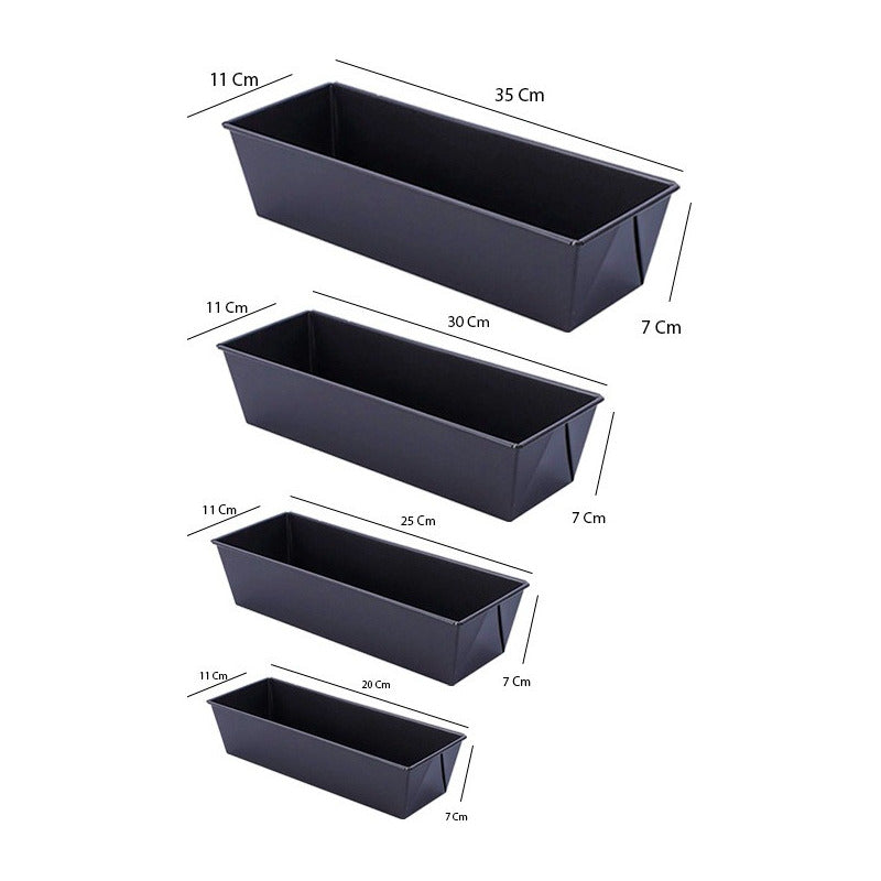 Pack X4 Molde Pan Molde Para Pan De Molde Pan 20,25,30,35cm Gris Oscuro