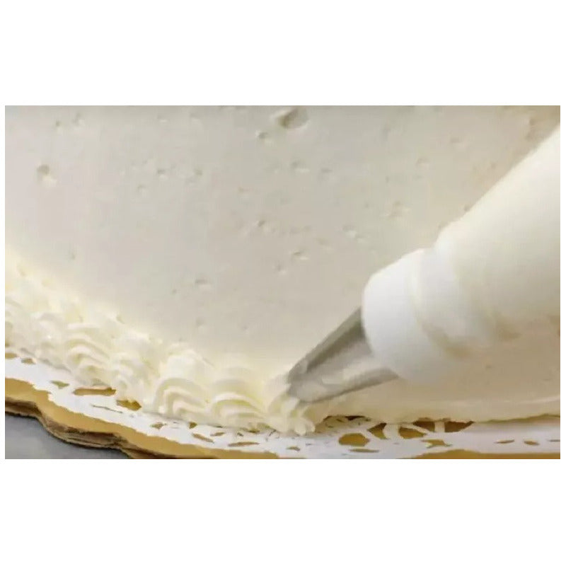 Pack X5 Manga Pastelera Profesional Tela Mangas De Tela 40cm Blanco