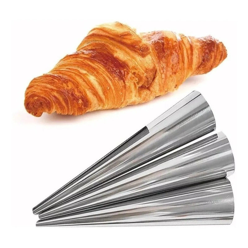Pack X60 Cono Molde Para Cannoli Cachito Croissant Pan Danes