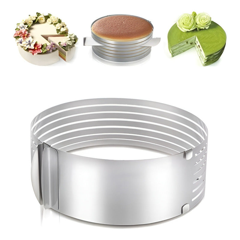 Cortador Bizcocho Moldes Para Torta Cortador De Torta 20cm Plateado