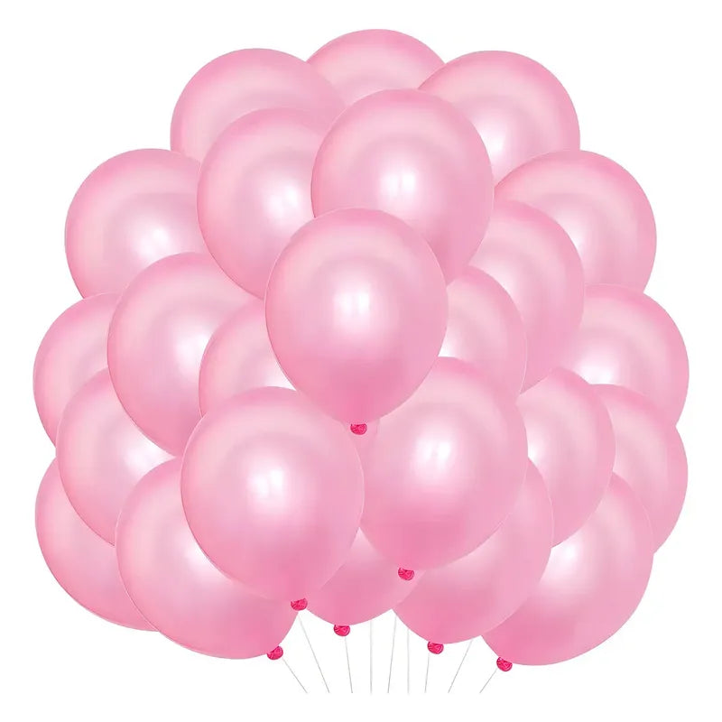 Pack 50 Set De Cumpleaños Globos Cumpleaños Globo Metalizado Globos Metalizados Cotillon Fiestas Accesorios Para Fiesta... Rosa