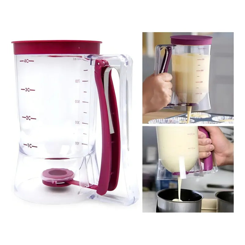 Pack X2 Dispensador De Masa Dispensador Masa Torta Queque Dosificador De 900ml Para Repostería Dosificadora Para Cupcakes Panqueuque Waffles Pasteleriuscl
