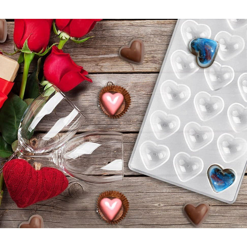 Molde Chocolate Acrilico Molde De Chocolate Molde De Corazón Transparente