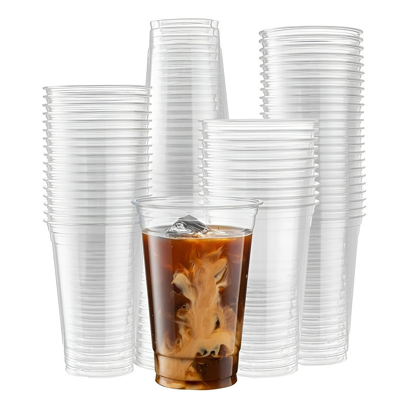 50 Vaso Plastico Desechable Vasos Transparentes 16oz 500ml