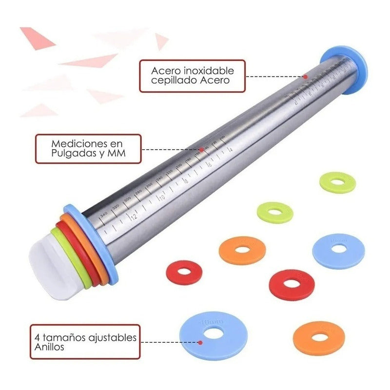 Uslero Acero Inoxidable Uslero Fondant Uslero Ajustable 45cm Verde Claro