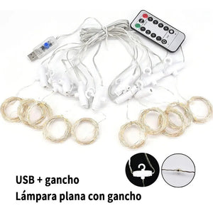 Cortina De Luces Luces Decorativas Guirnaldas Led Cortina Led Luces De Navidad Cortina Led Luces Adorno Navidad Exterior... Amarillo