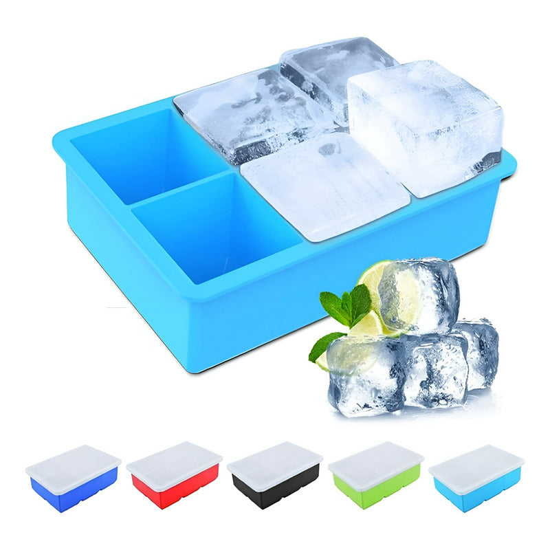 Cubetas Hielo Cubetera Cubetas Silicona Cubeta C/tapa 6cav Multciolor / Cubetas Silicona Con Tapa 6cav
