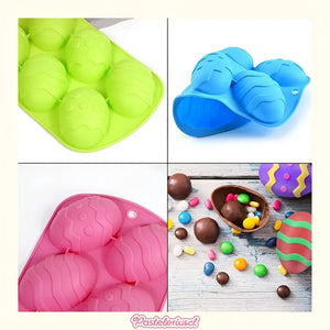 Moldes De Silicona Para Huevos De Pascua 6cav Huevos Grandes Para Rellenar Molde De Silicona En Forma De Huevo De Pascua... Multicolor