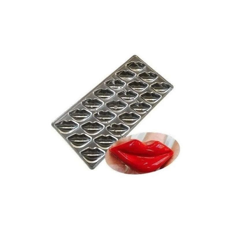 Pack X2 Molde Chocolate Acrilico Moldes Chocolate Molde Beso Gris
