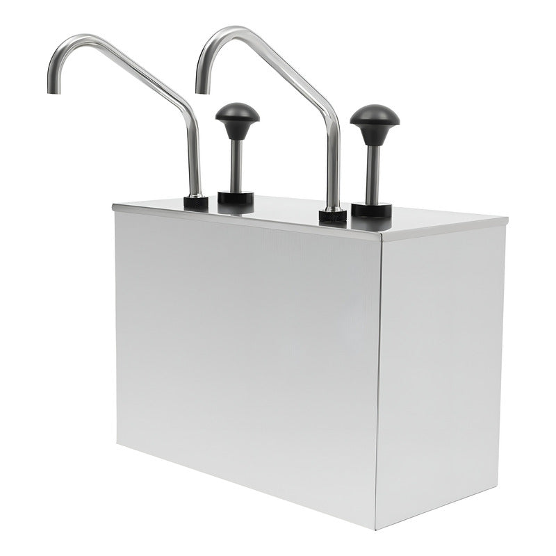Dispensador De Salsa Comercial Dispensador Salsa Doble 4l Plateado / Dispensador Bomba Doble