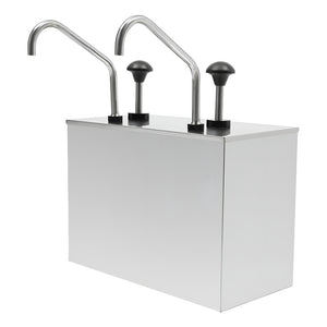 Dispensador De Salsa Comercial Dispensador Salsa Doble 4l Plateado / Dispensador Bomba Doble