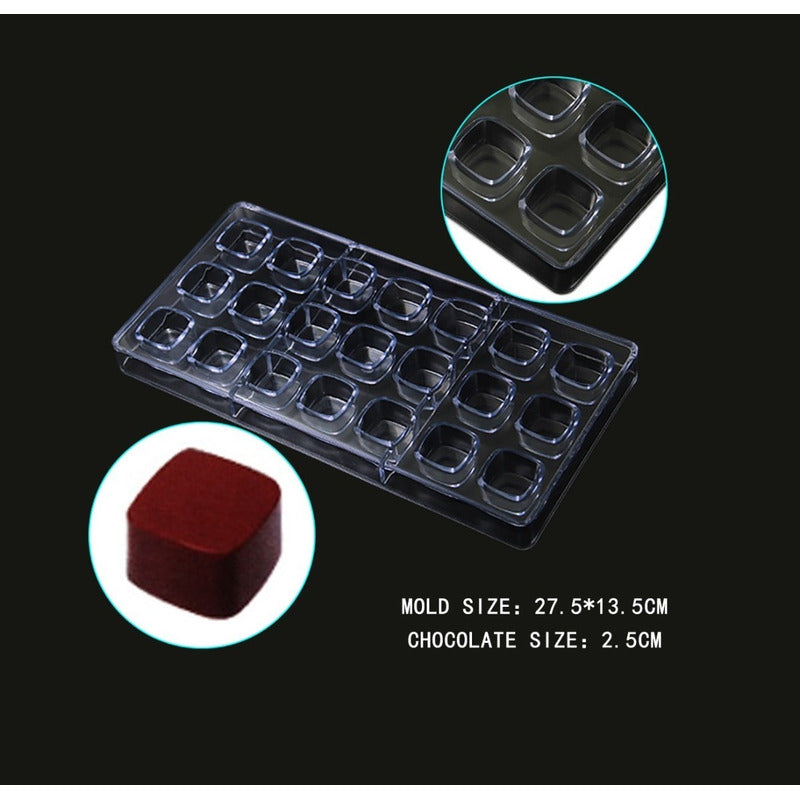 Moldes Chocolate Moldes De Chocolate Policarbonato Cuadrado Gris