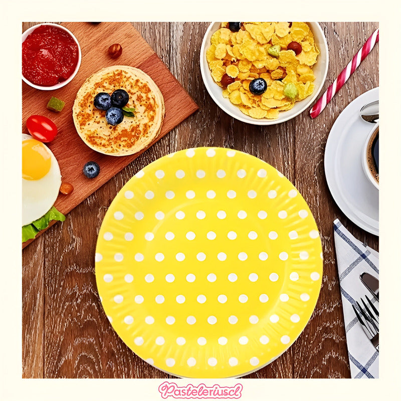 Servilletas Desechables Platos De Papel Suministro De Fiesta Amarillo