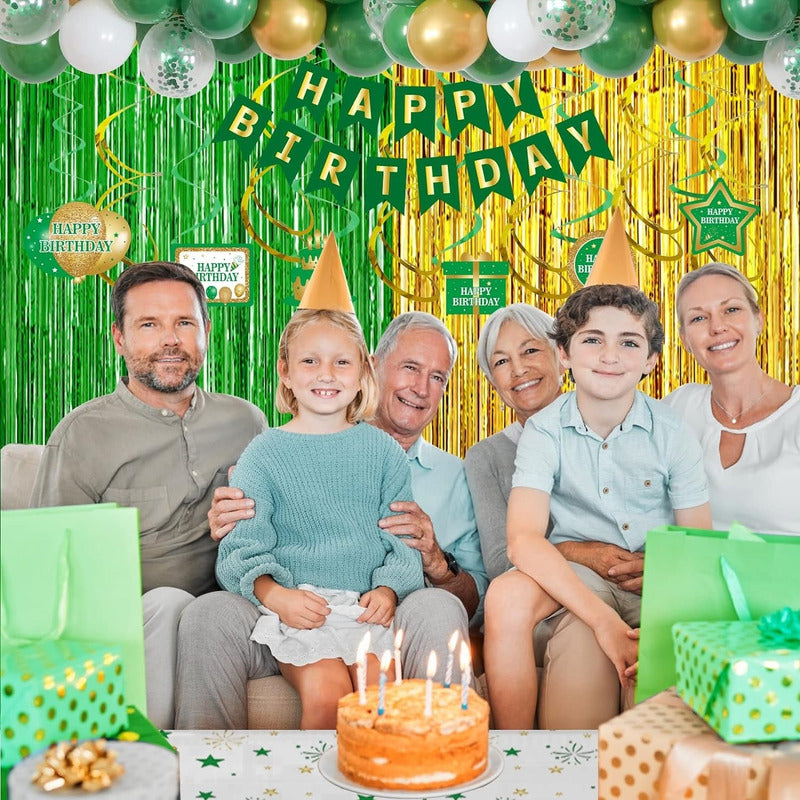 Cortina Verde Guirnaldas Cumpleaños Guirnalda Cumpleaños 2m Verde 101065 Cortina De Cumpleaños Verde 101065