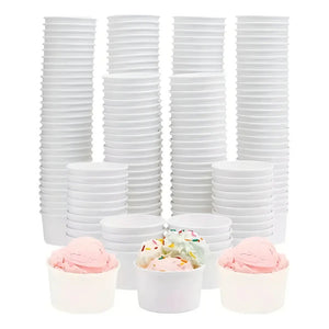 100 Vasos Polipapel Pote Helado Vasos Desechables Helado 4oz Vasos Polipapel Desechables Vasos Para Helado Postre Vaso Desechable Polipapel Pasteleriuscl