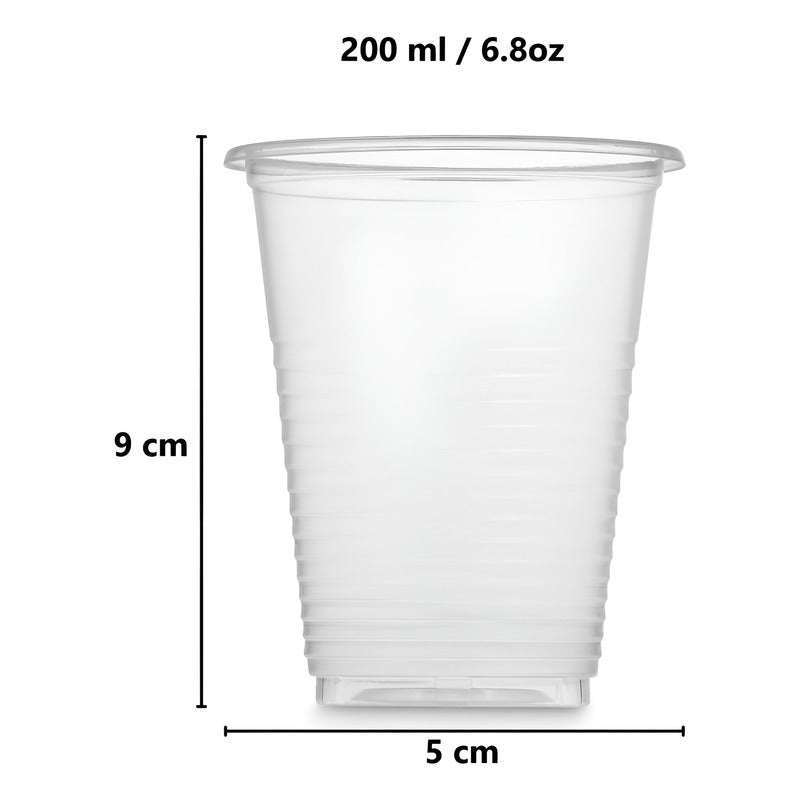 100 Vasos Plasticos Desechables Vasos Plasticos Vaso 200ml - Transparentes / Vasos Plasticos 200ml/6.8oz