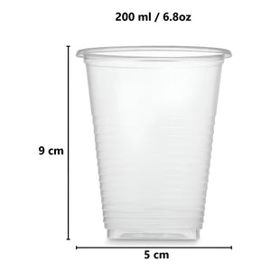 X200 Vasos Plasticos Vasos Plasticos Desechables Vaso 200ml Transparentes.