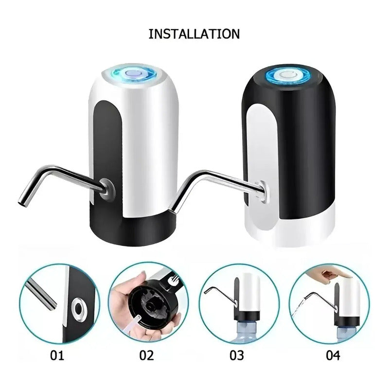 Bomba Dispensador Usb Agua Electrónico Recargable Botellón Blanco