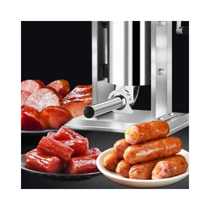 Embutidora Manual Embutidoras De Chorizos Salchichas 10l Máquina Profesional Para Embutir Carnes Longanizas Chorizos Y Salchicha Modelo Doméstico Y Comercial Embutidoras Acero Inoxidable Pasteleriuscl