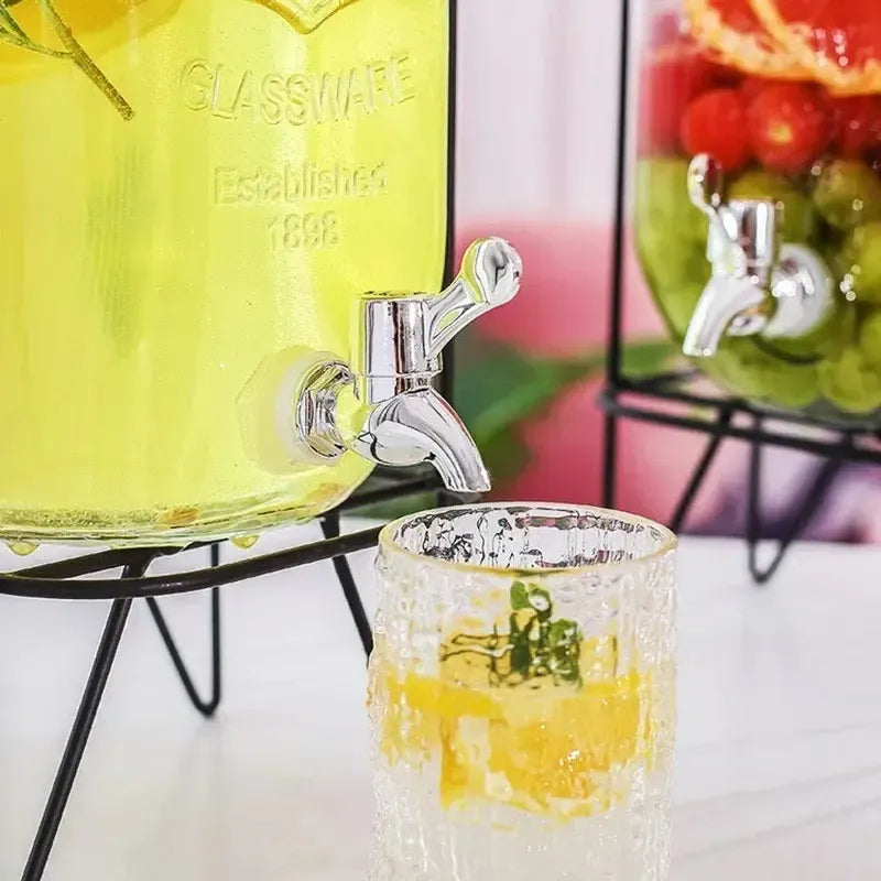 Dispensador De Jugos Con Atril Dispensadores De Bebidas 4l Plateado